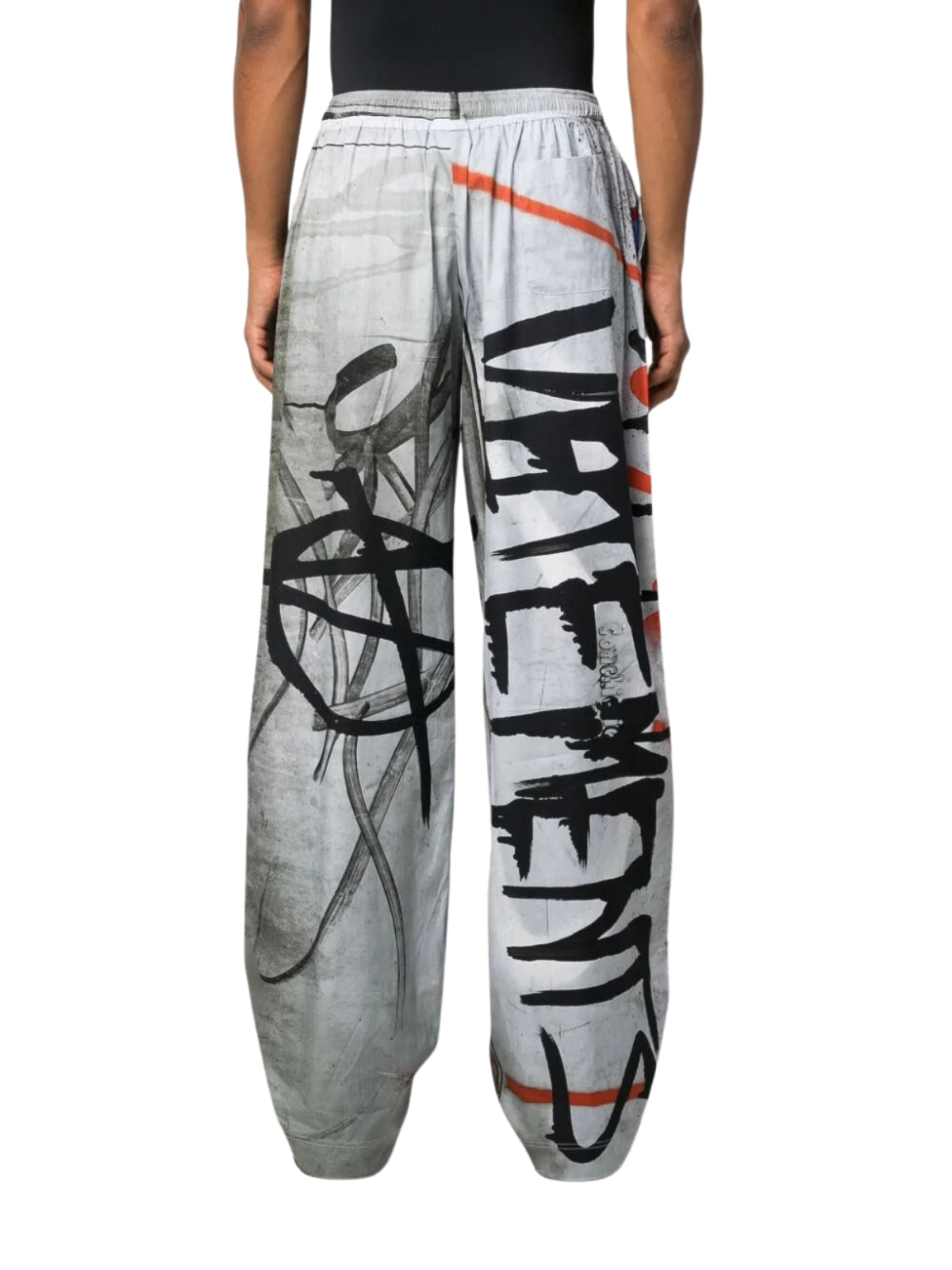 Vetements Pants Graffiti Grey - 2