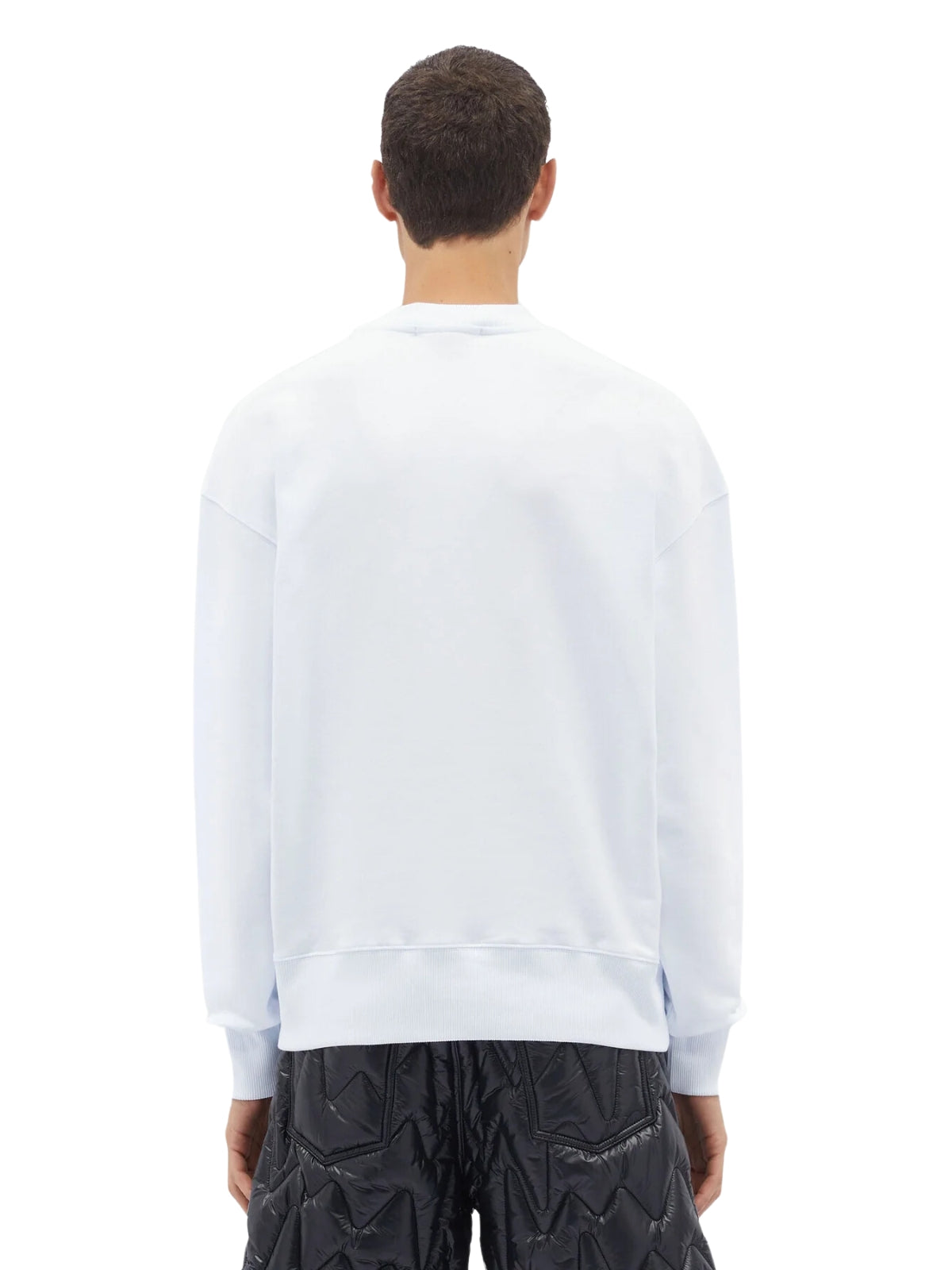 Msgm Sweater Neck Logo White