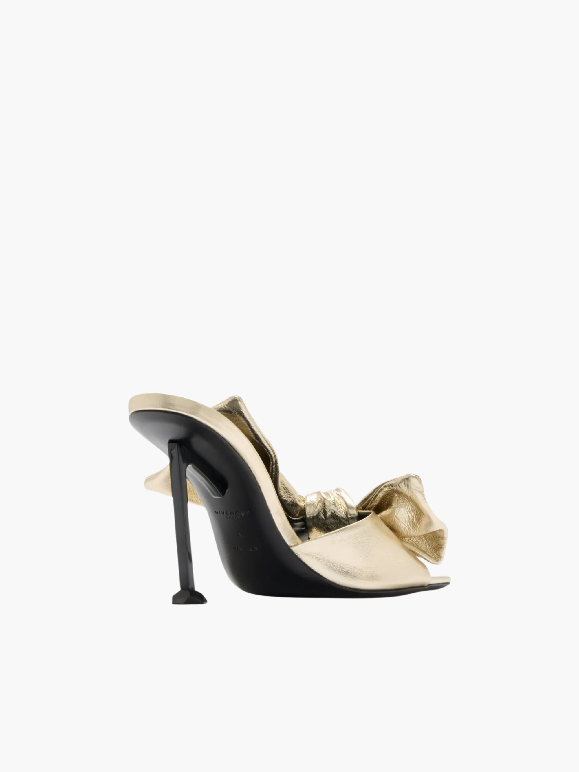 Givenchy Gh10 High Heel Bow Open  Gold