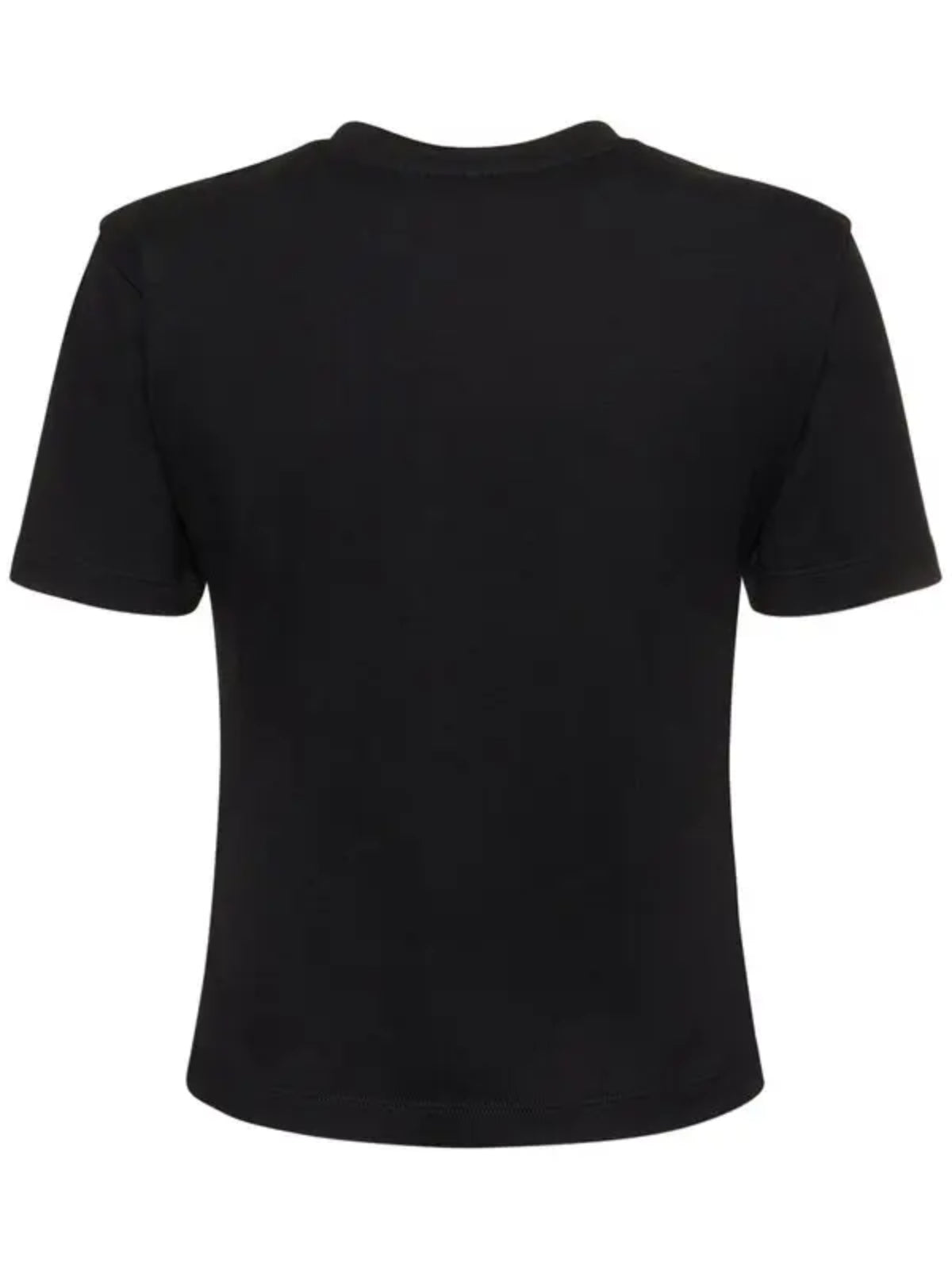 Msgm T-Shirt Ladies Diamante Logo Black - 2