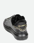 Karl Lagerfeld Sneaker Kll286 Kapri Lug Signia Studs Lo Lace Black-Gold
