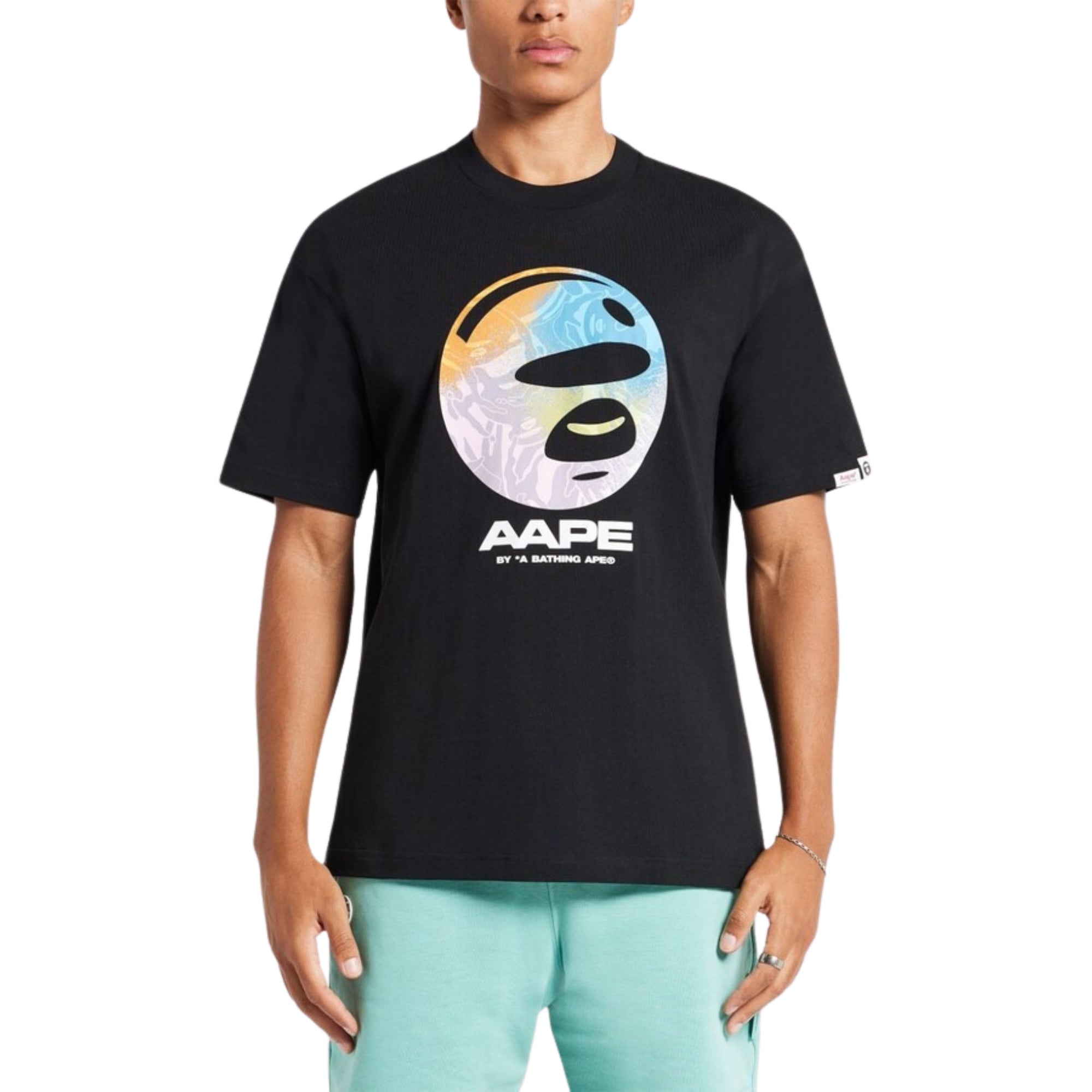 Aape T-Shirt Camo Moonface Black