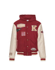 Karl Kani Jacket College Red-Off-White