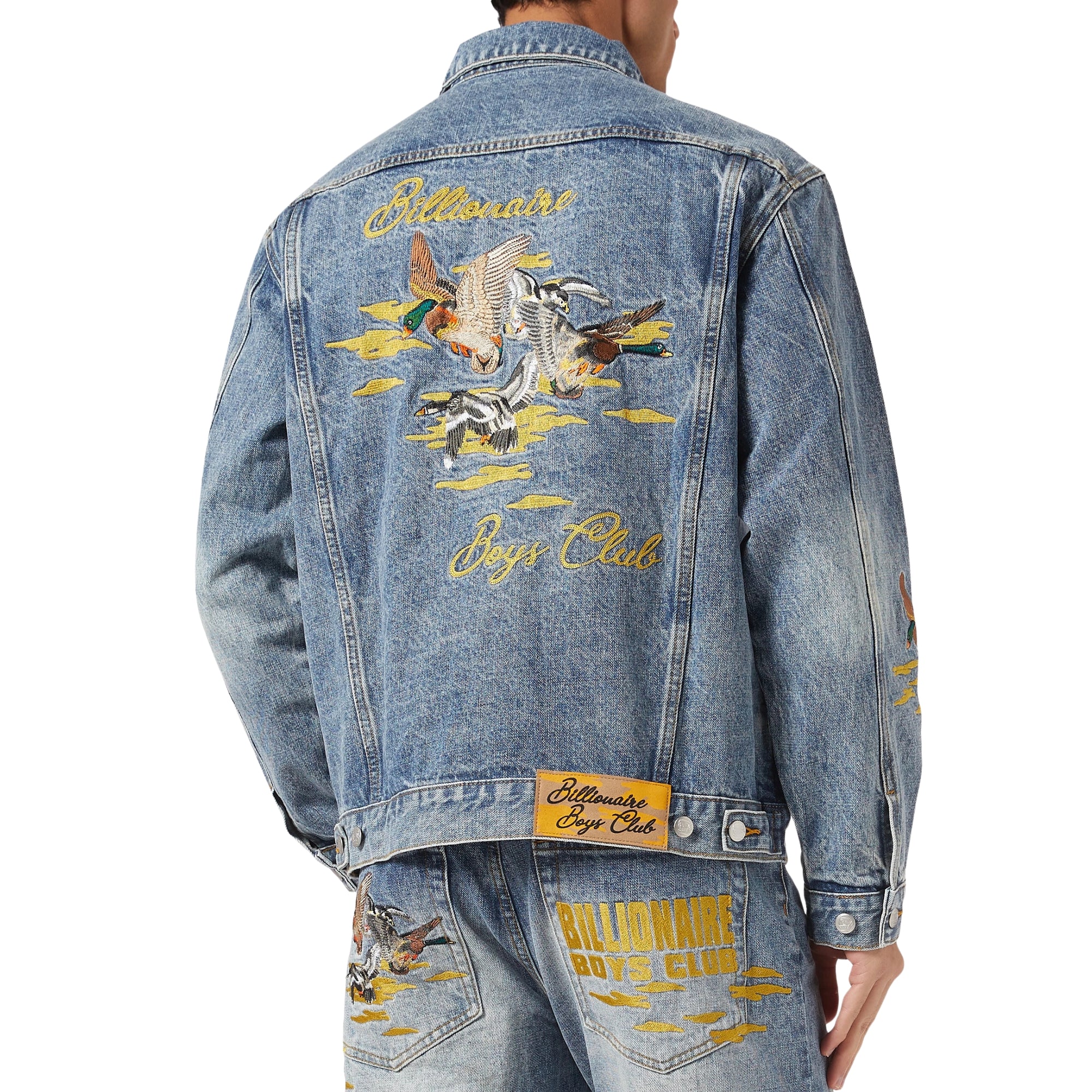 Billionaire Boys Club Jacket Duck Embroidered Heavy Wash Blue