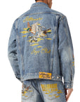 Billionaire Boys Club Jacket Duck Embroidered Heavy Wash Blue