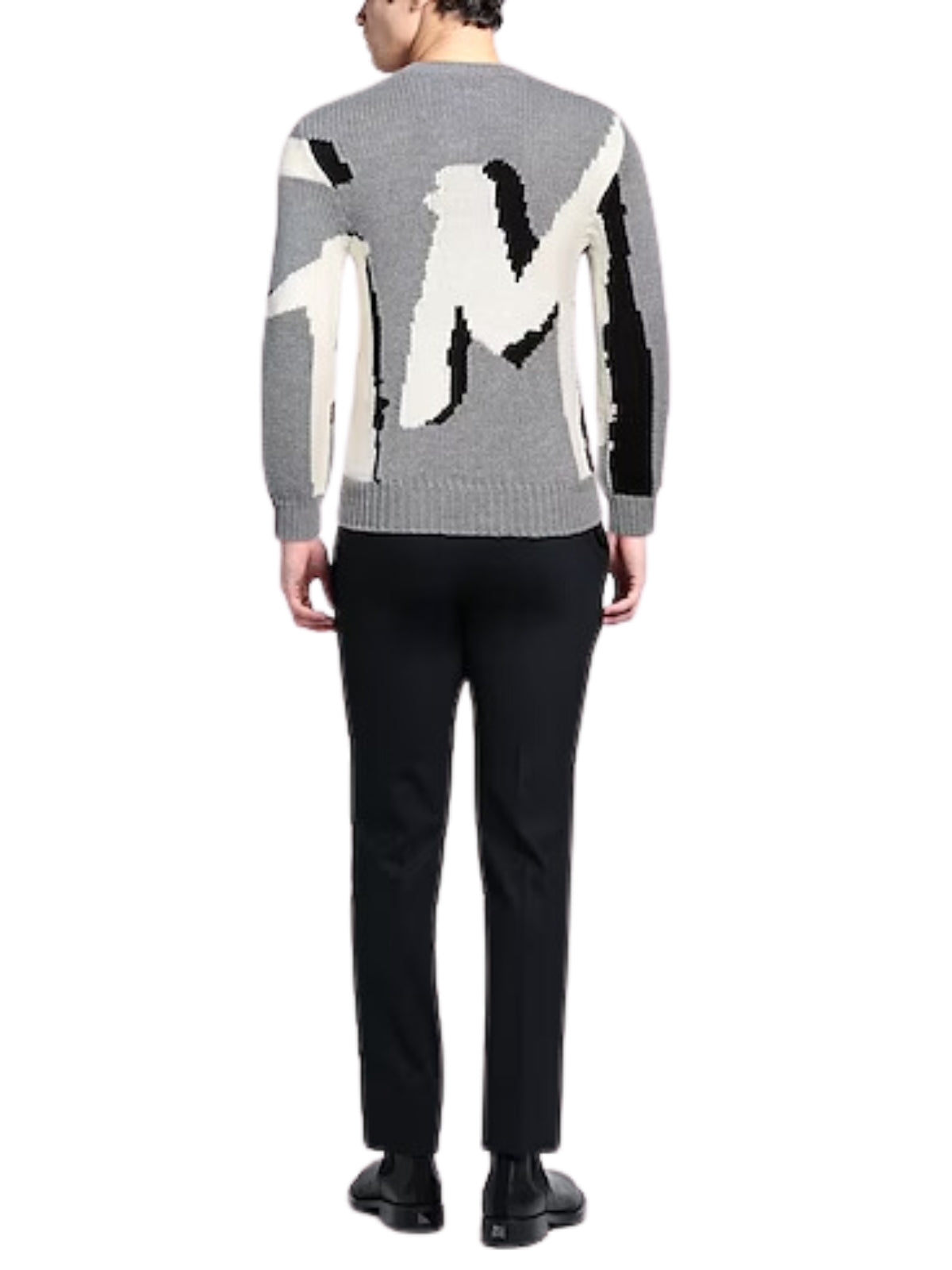 Msgm  Sweater Slim Logo Grey - 2