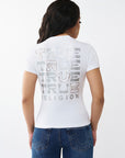 True Religion T-Shirt True Classic Glitter White