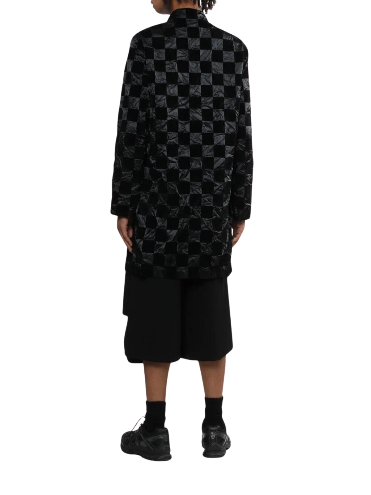 Comme Des Garcons Jacket Checkered Flock Black