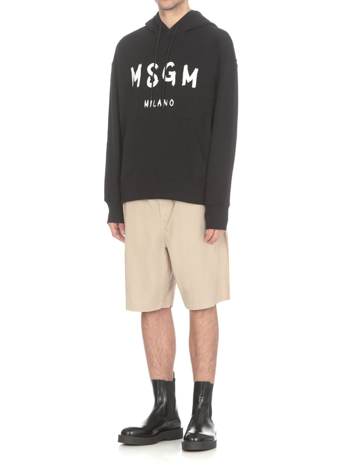 Msgm  Slim Milano Hoodie Black - 3