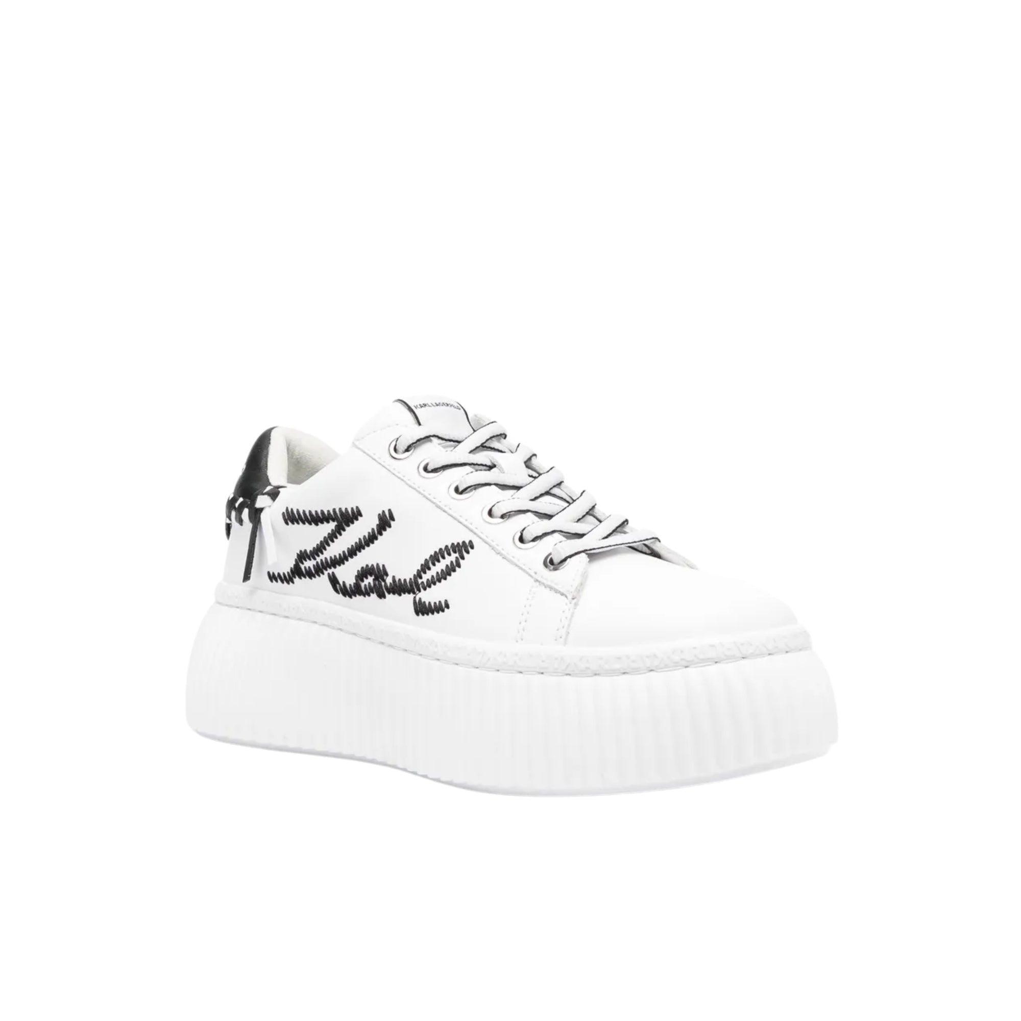 Karl Lagerfeld Sneaker Ladies Kreeper Whipstitch White-Black