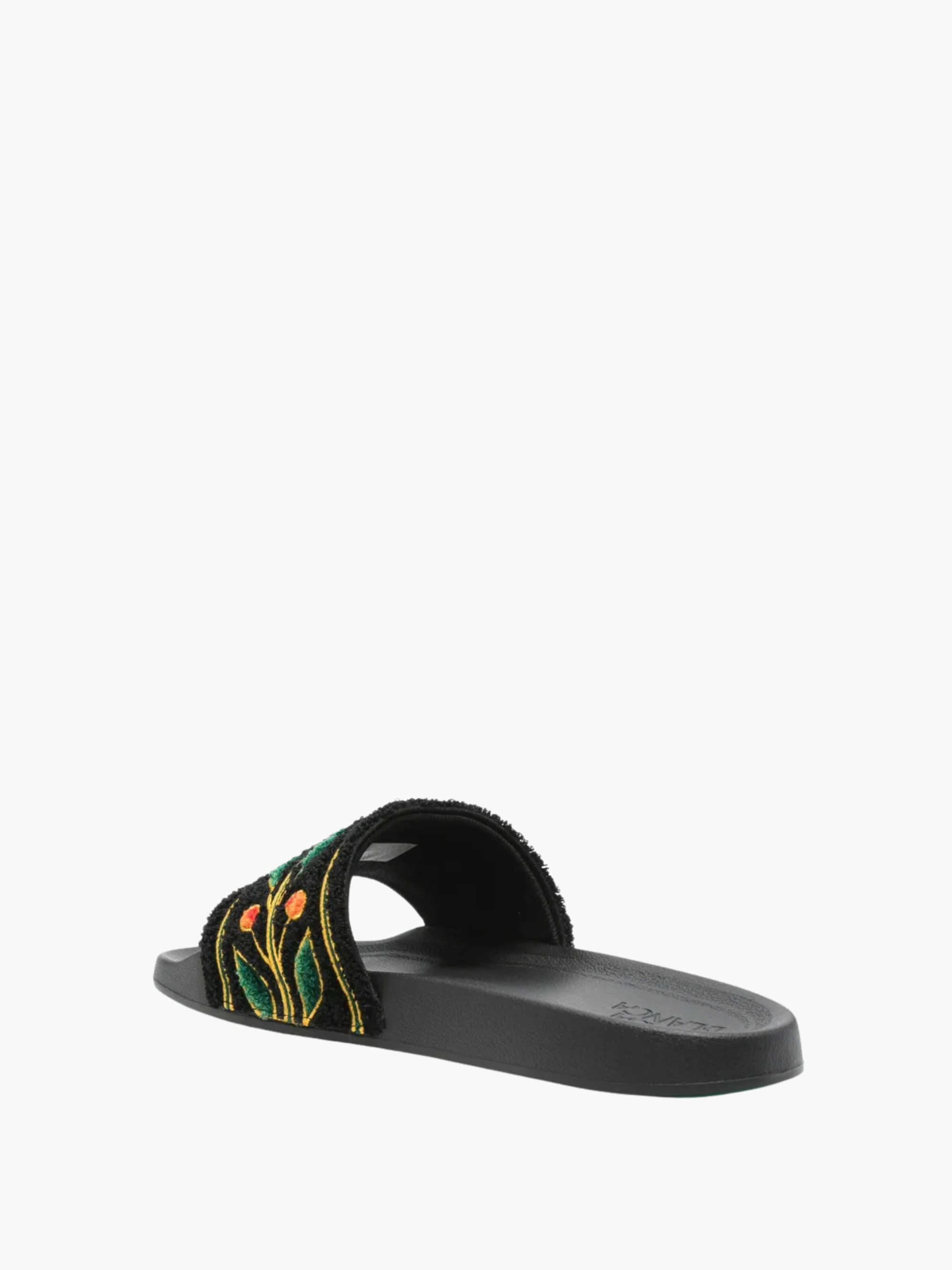 Casablanca Mens Embroidered Terry Sliders Black