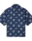 Kenzo Shirt Allover Logo Print Blue-White