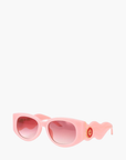 Casablanca Sunglasses Acetate & Metal Oval Wave Pink