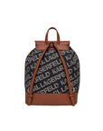 Karl Lagerfeld Bag Backpack Leather Allover Logo Black-Brandy