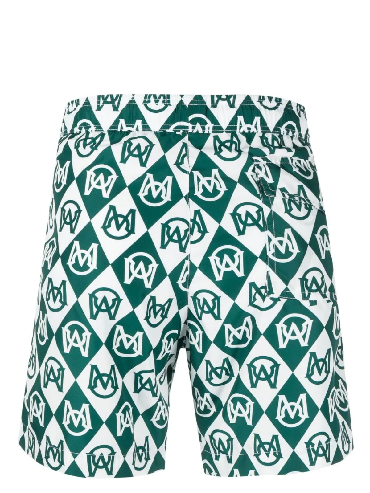 Moncler Shorts Monogram Logo Green-White - 2