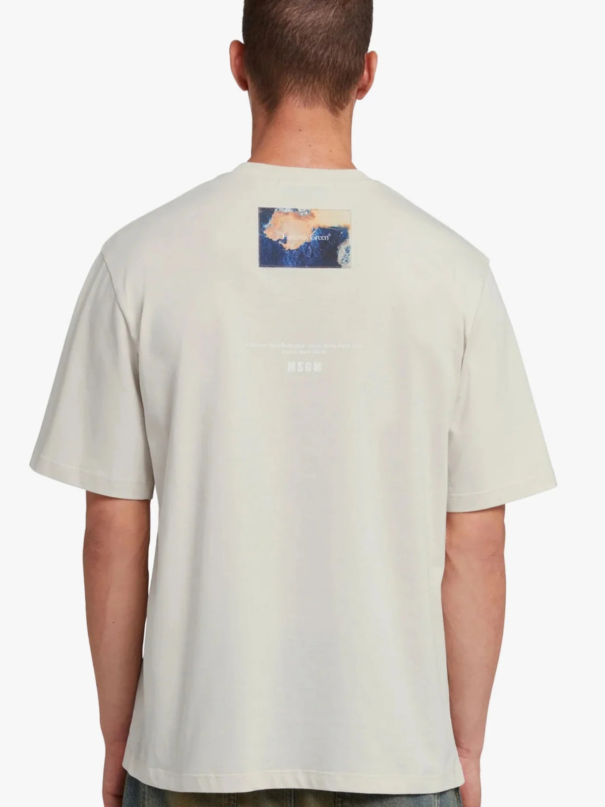 Msgm T-Shirt Graphic Print Block White