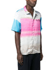 Blue Sky Inn Shirt Abstract Pattern Pink-White-Blue