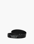Off-White Belt Silver Buckle Logo Black