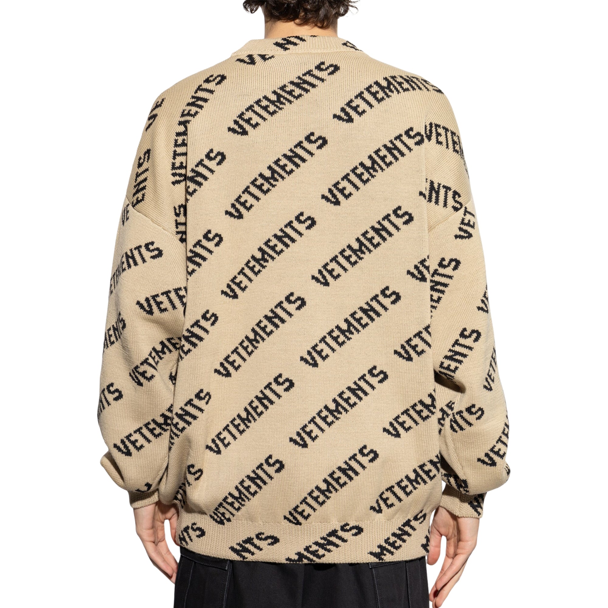 Vetements Sweater Logo Monogram Taupe