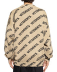 Vetements Sweater Logo Monogram Taupe