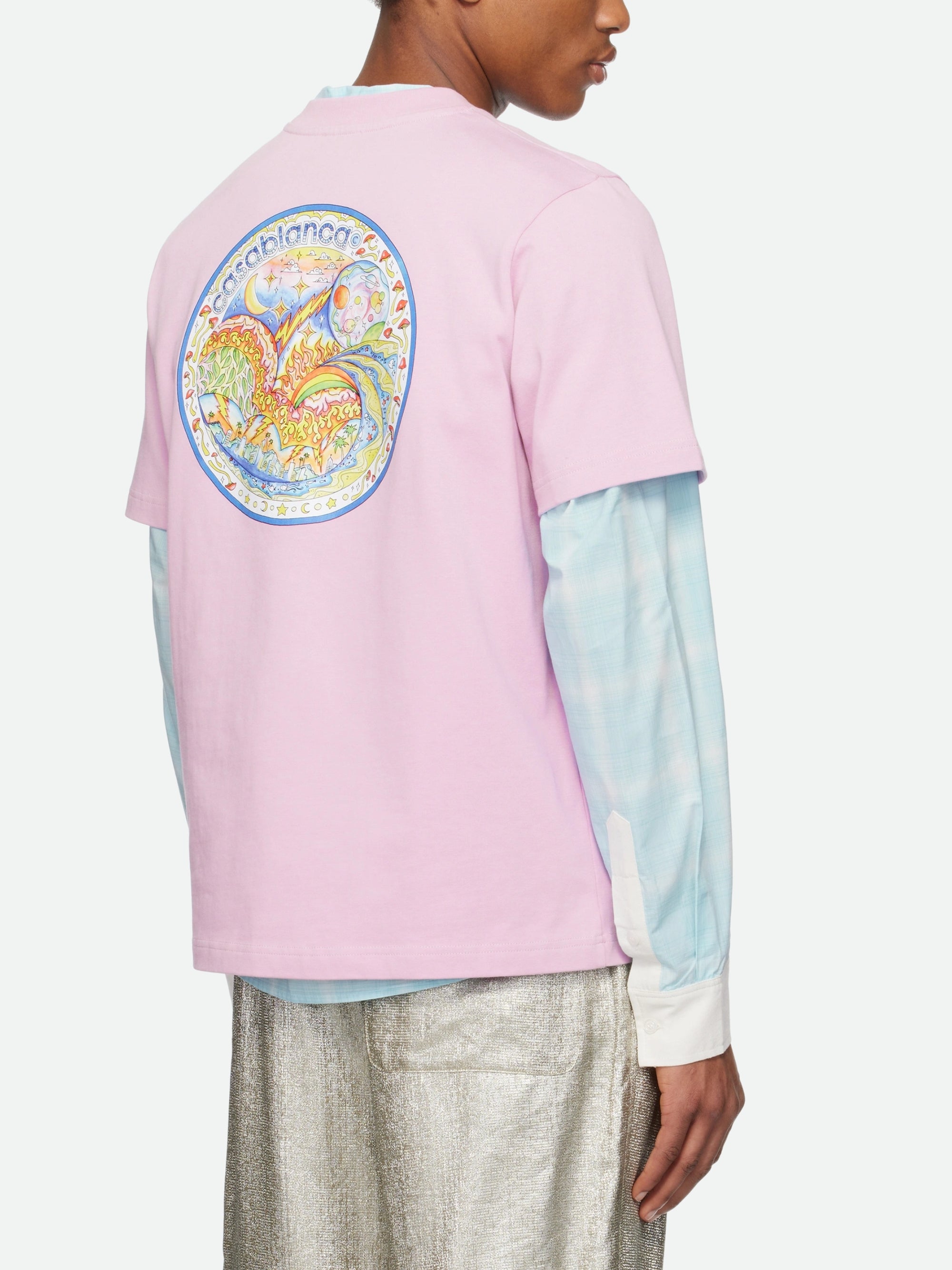 Casablanca Crew Side Logo Four Elements Pink
