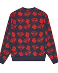 Billionaire Boys Club Sweater Knit Diamonds & Dollars Navy-Red