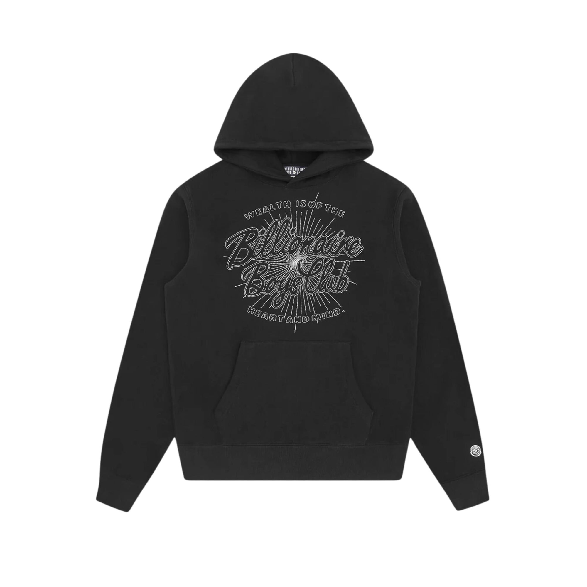 Billionaire Boys Club Sweater Script Logo Chain Stitch Hoodie Black