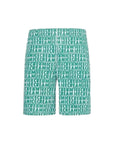 Ice-Cream Shorts Text Print Green