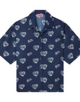 Kenzo Shirt Allover Logo Print Blue-White