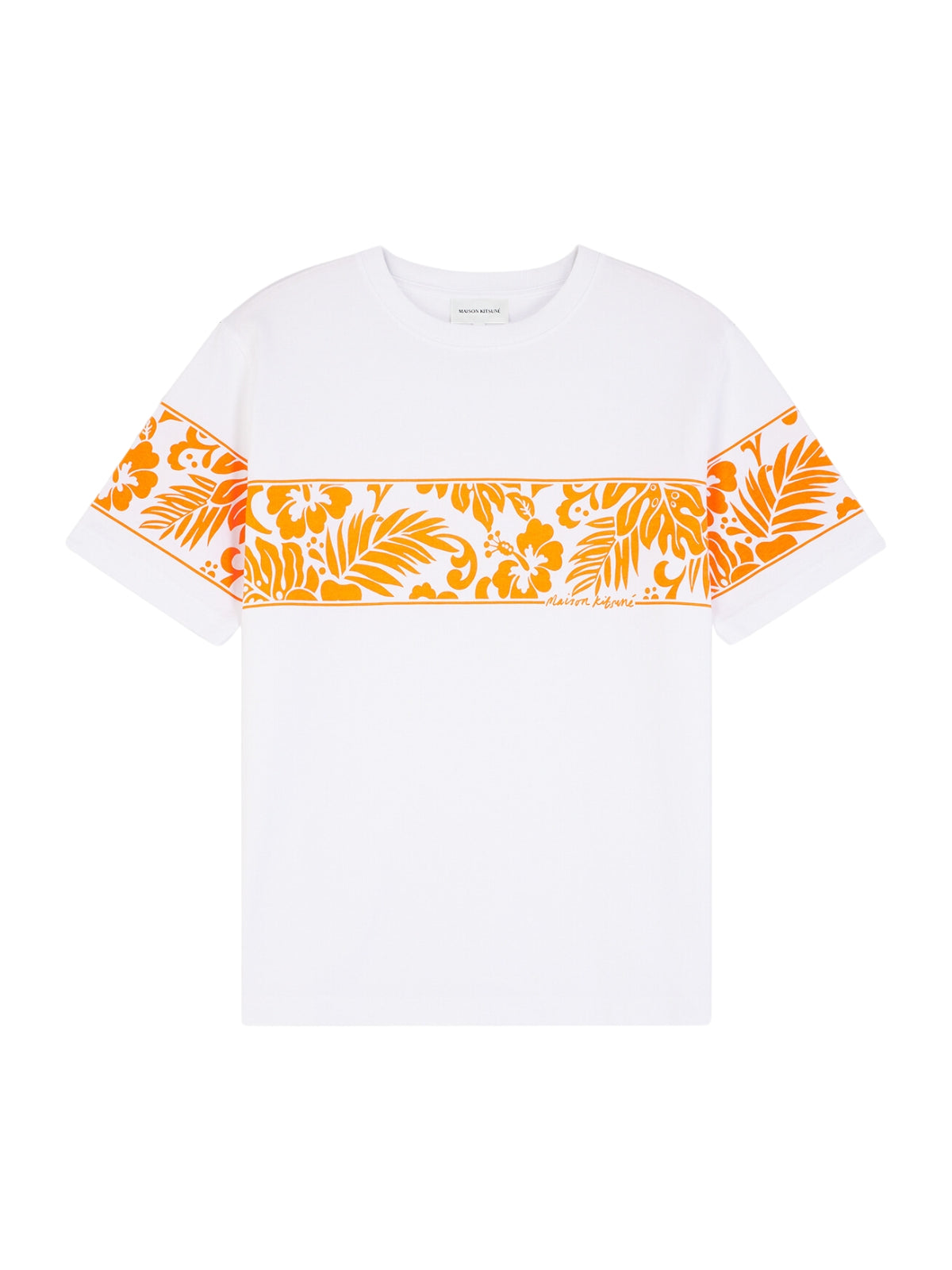 Maison Kitsune T-Shirt Tropical Band Comfort White