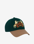Drole Cap La Casquette Embleme Chevaux Dark Green