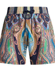 Etro Shorts Paisley Swimming Navy
