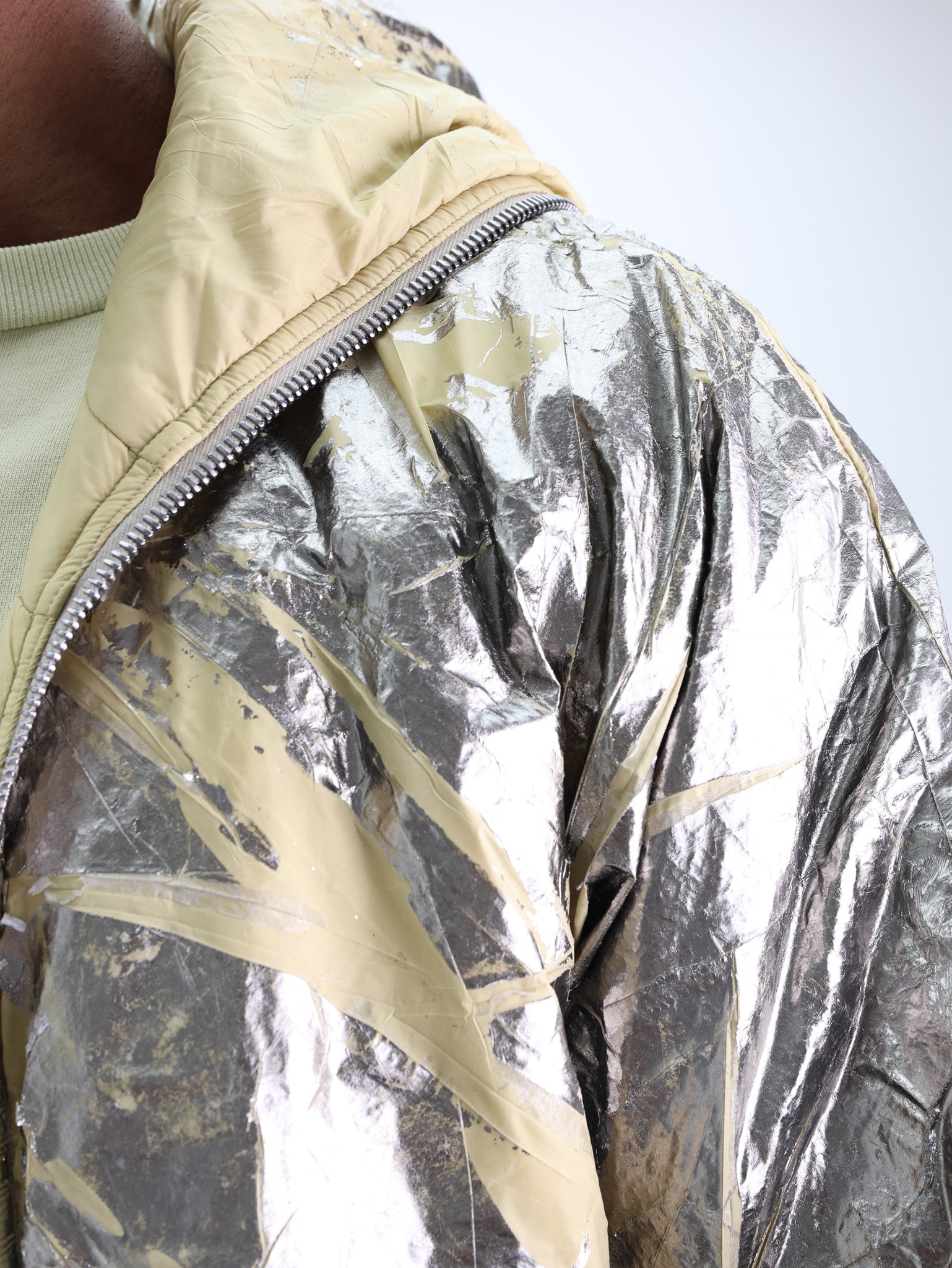 Rick Owens Jacket Woven Padded Palladium - AL Capone Premium