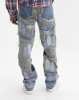 Who Decides War Jeans Patched Arch Repaired Blowout Denim Denim