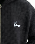 Kenzo Zip Up Hoodie Boxy Black