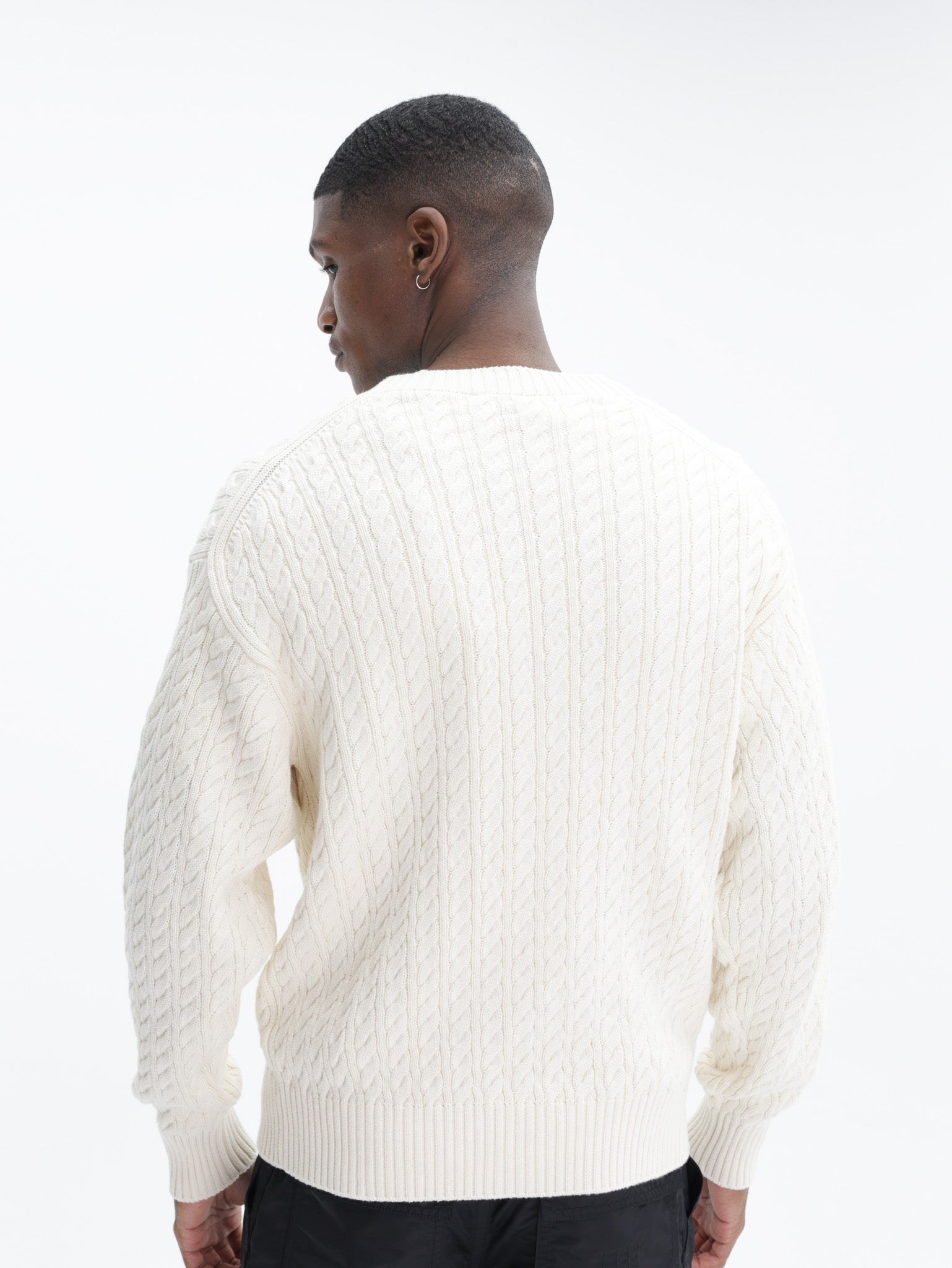 Kenzo Cardigan Boke Flower Knit Loose Fit Ecru - AL Capone Premium