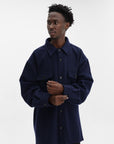Ami Shirt Chest Pocket Overshirt Navy