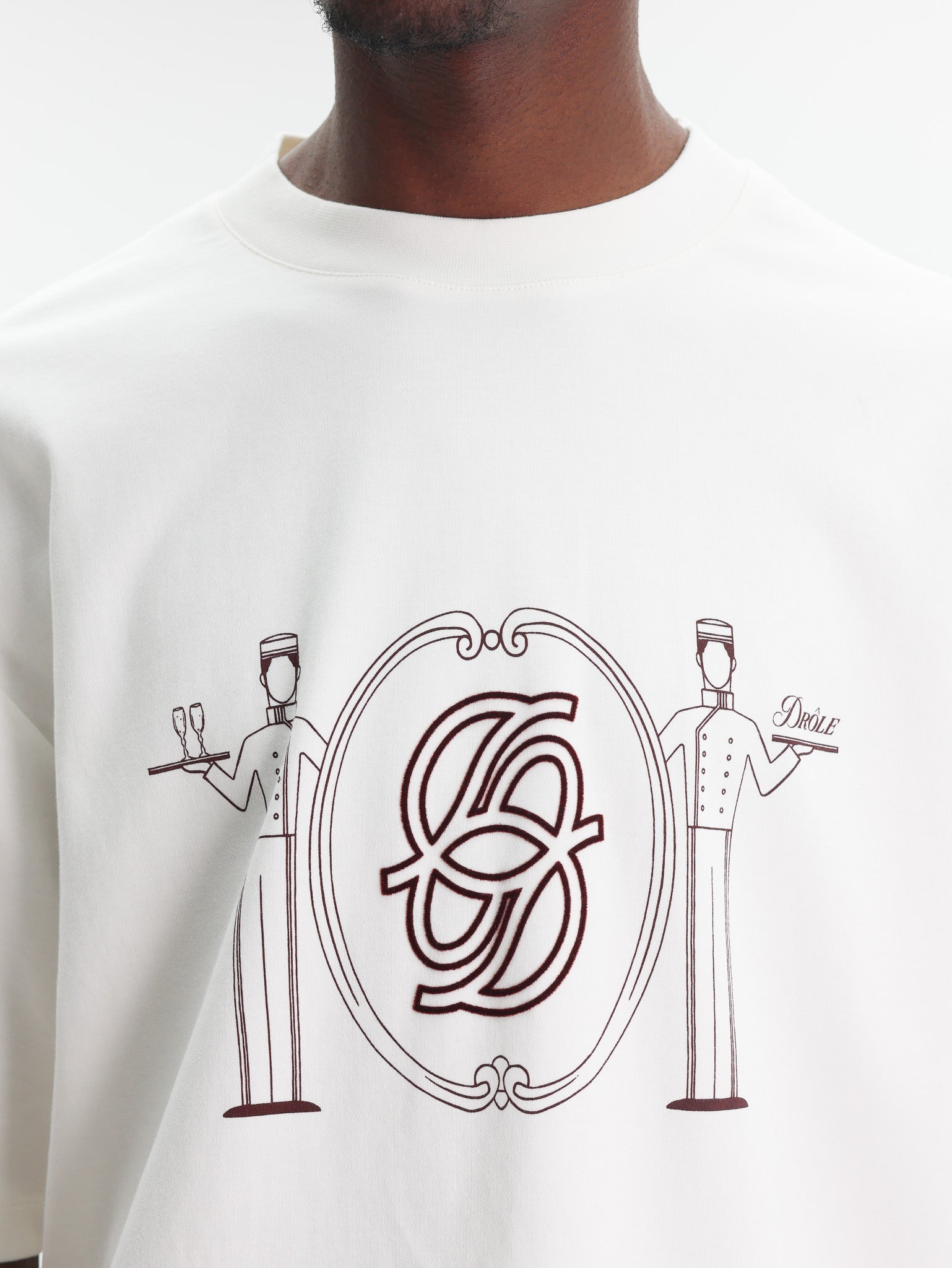 Drole De Monsieur T-Shirt Room Service Off-White