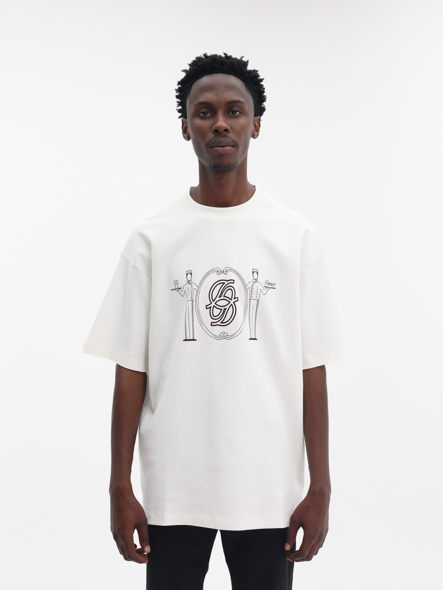 Drole De Monsieur T-Shirt Room Service Off-White
