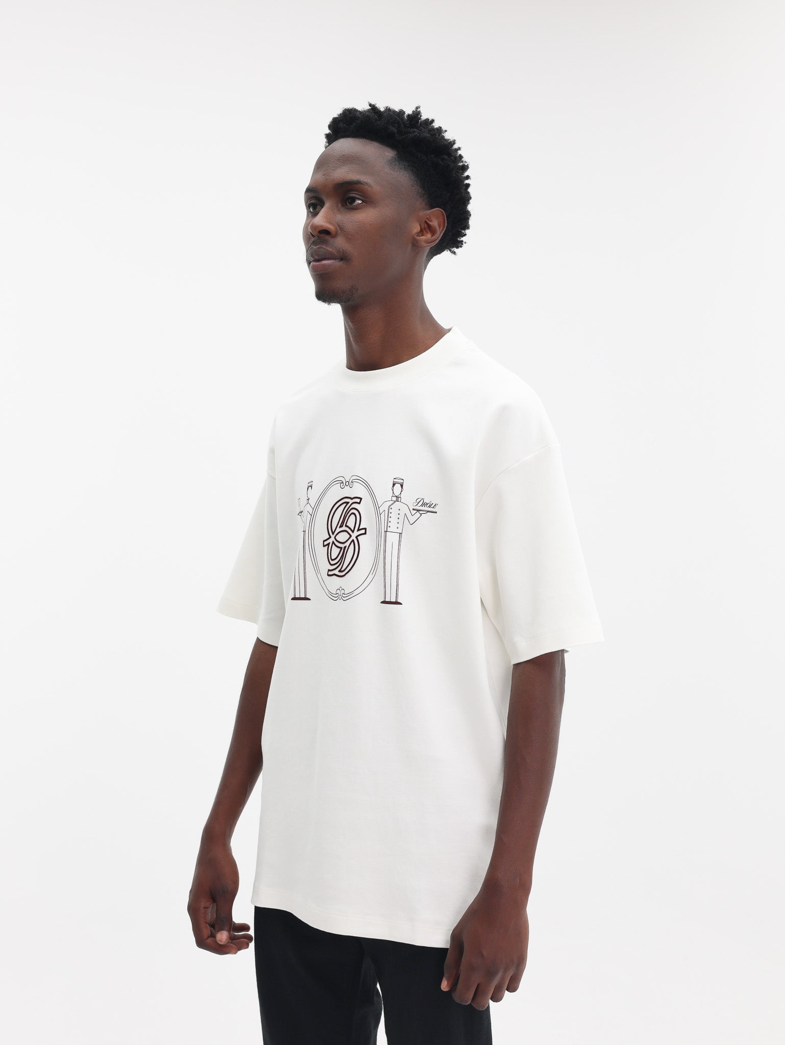 Drole De Monsieur T-Shirt Room Service Off-White