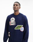 Kenzo Jumper Embroidered Badges Navy