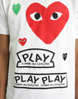 Comme Des Garcons T-Shirt Multi Logo Print White