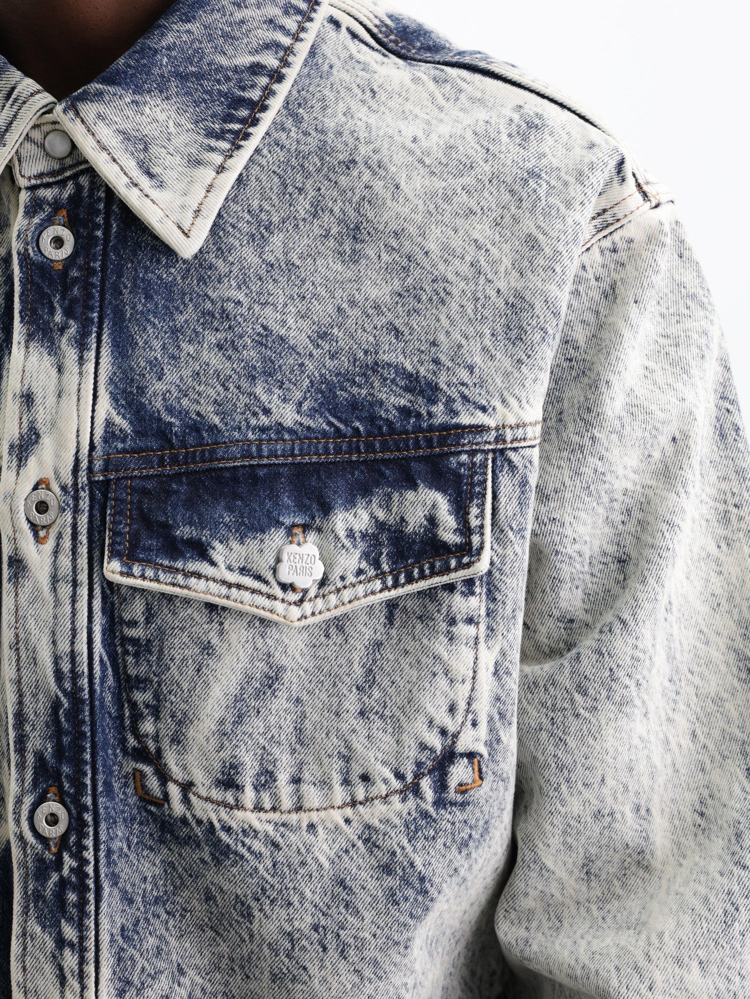 K*M様 FRENCH CHINA JACKET-10 OZ DENIM Kenzo Jacket Trucker Denim Blue – AL Capone Premium