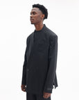 Kenzo Weave Blazer Tailored Wool Jacquard Black