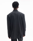 Kenzo Weave Blazer Tailored Wool Jacquard Black