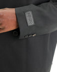 Kenzo Weave Blazer Tailored Wool Jacquard Black