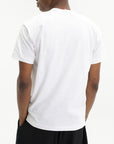 Comme Des Garcons T-Shirt Black Emblem Mesh White