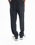 Kenzo Weave Pants Pleated Wool Jacquard Black