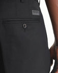 Kenzo Weave Pants Pleated Wool Jacquard Black