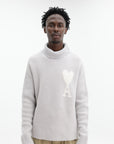 Ami Sweater Turtleneck Logo Grey